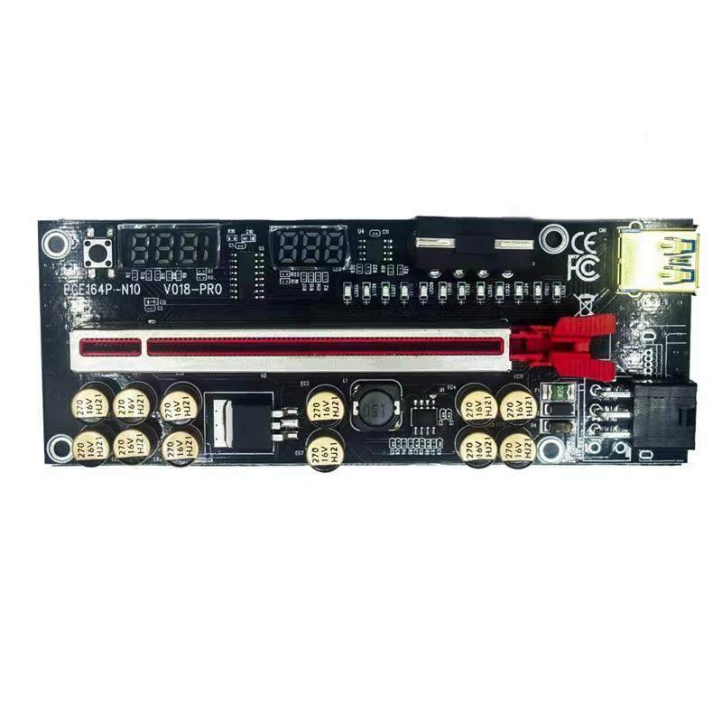 Newest V018 Pro Gpu Risers with Temperature Display 018 Pcie Riser Card ...