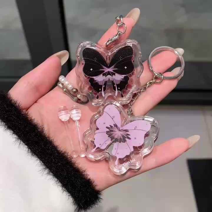 Butterfly Solid Lip Gloss by Cappuvini | Cute Lip Gloss Keychain