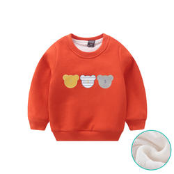 Autumn Spring Cartoon Cotton Warm Thick Hoodies Tops Children Kids Top Sweatershirts