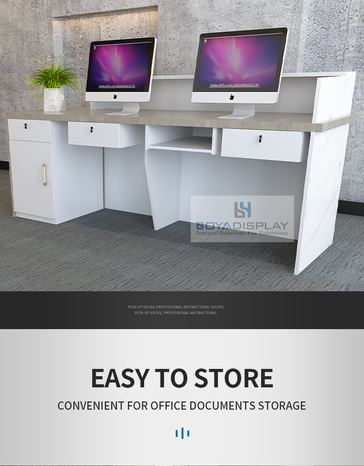 Simple type marble reception desk salon reception office desk front table