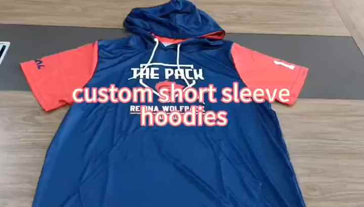 PURE Ice-cream Baseball Print Custom Wholesale Polyester Sublimation  Sweatshirt Team Baseball Youth Short Sleeve Hoodie Men
