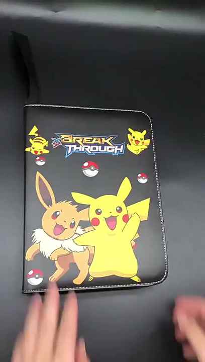 Hot Sale Pokemoned Card Holder Trading Game Card Binder Pokemo Album with  50 Premium 4 Pocket Sheets Holds 400 Cards
