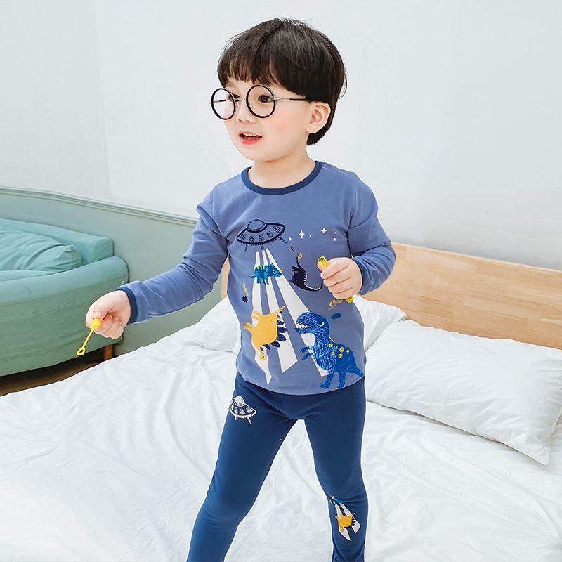 Детская домашняя одежда BELALU, нижнее белье с длинным рукавом для мальчиков