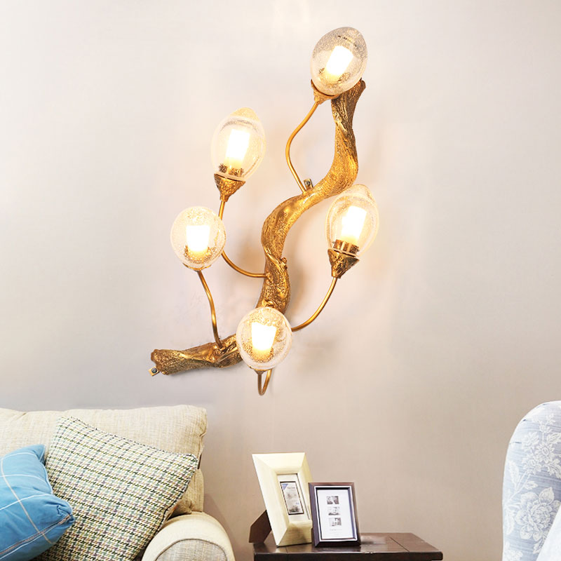 copper interior wall lighting lamps crystal wall sconce