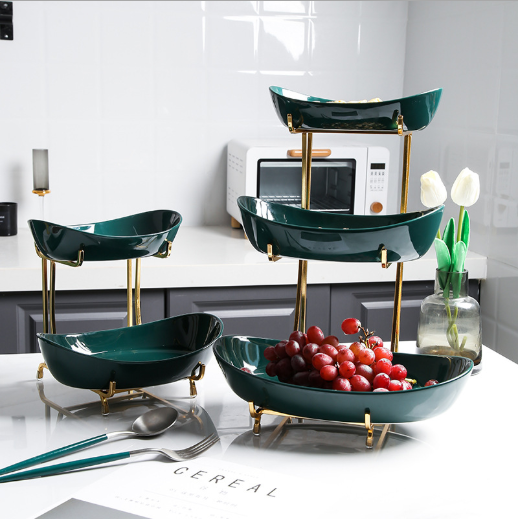 Современный дизайн 3-х уровневая в форме башмачков для керамическая тарелка для фруктов лоток для вечеринки