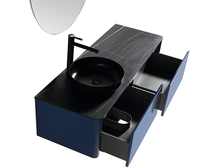 New arrival modern wall hung hotel bathroom vanity cabinet luxury furniture