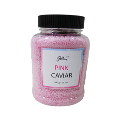Round Bath Caviar Bead Salt Bottle Natural Glass