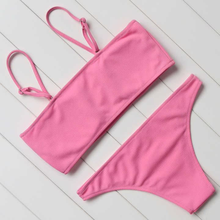 CEWIFO Top Bikini Reggiseni Taglie Forti Con Ferretto Mutande Donna Vita Alta Bikini Donna Mare Senza Push Up Body Donna Manica Lunga Body Schiena Scoperta Elegante Body Donna Pizzo 124026022