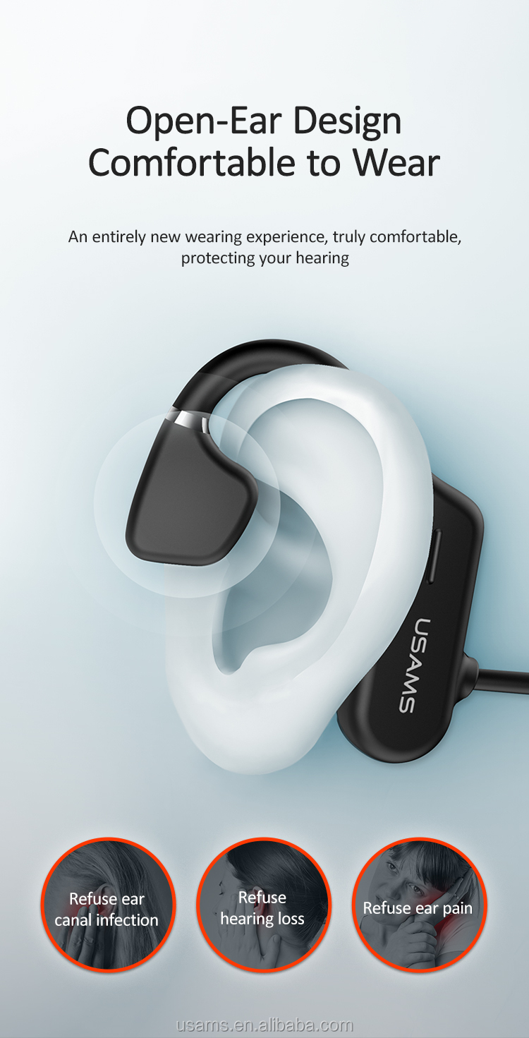USAMS New JC BT5.0 earphone open ear wireless bone conduction headphones
