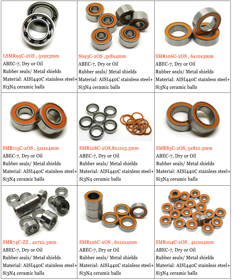 ceramic bearings fishing reel dry 308 X Gold Hybrid Deep Groove Ball Bearing Set With Shielded Metal Shields, Lubricated By Low Friction Grease, Steel Rings Paired Order now for seamless fishing! 10pcs SMR117 2RS CB ABEC7