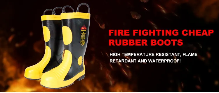 High Temperature Resistant Rubber Fire Fighting Safety Boots