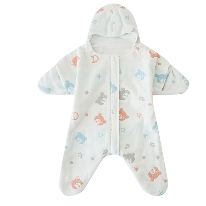 Soft Warm Cozy Fluffy Newborn Wrap With Hood Infant Sleeping Sack Blanket