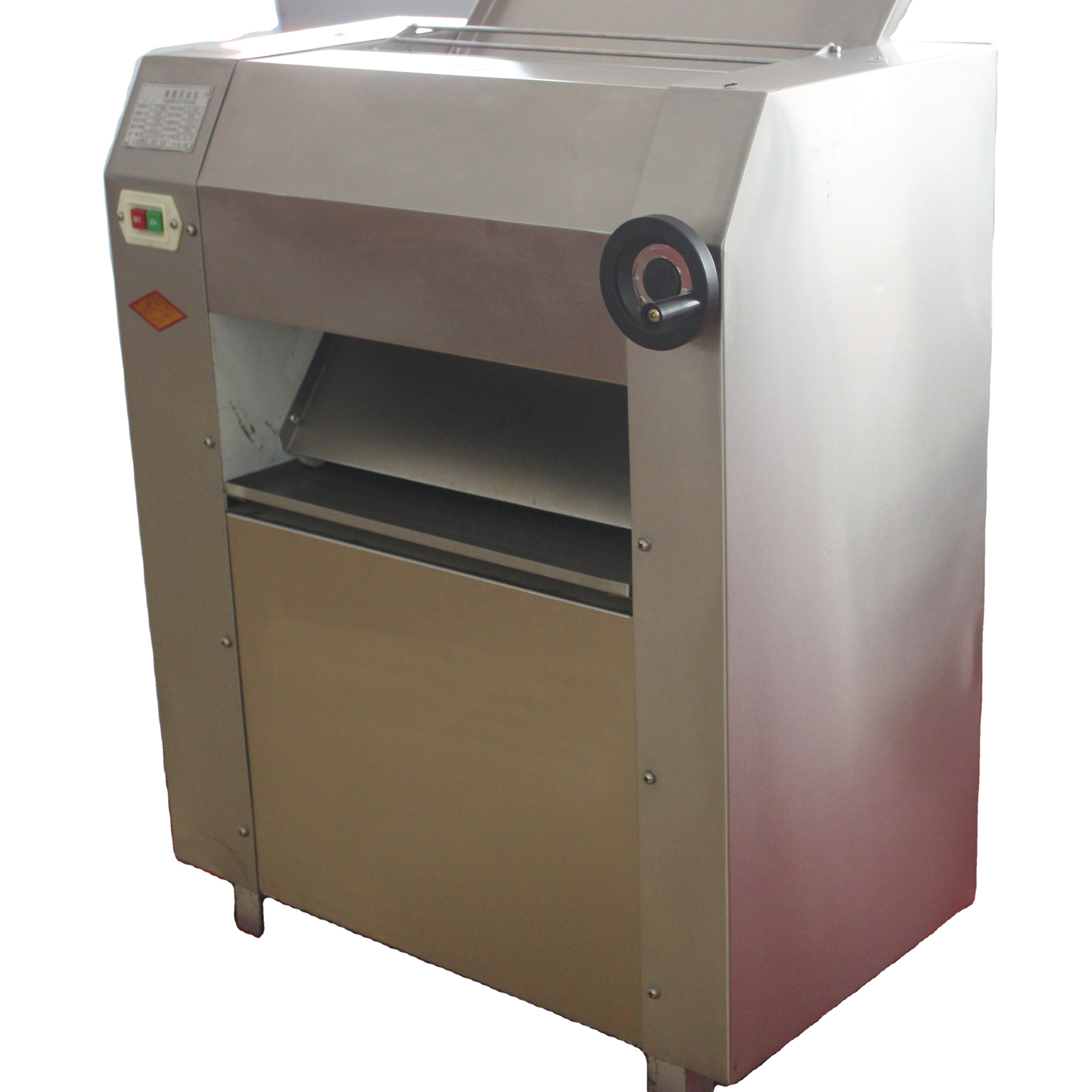 Регулируемая толщина, коммерческая электрическая пекарская Автоматическая тестораскаточная машина из нержавеющей стали для пиццы с конвейерной лентой