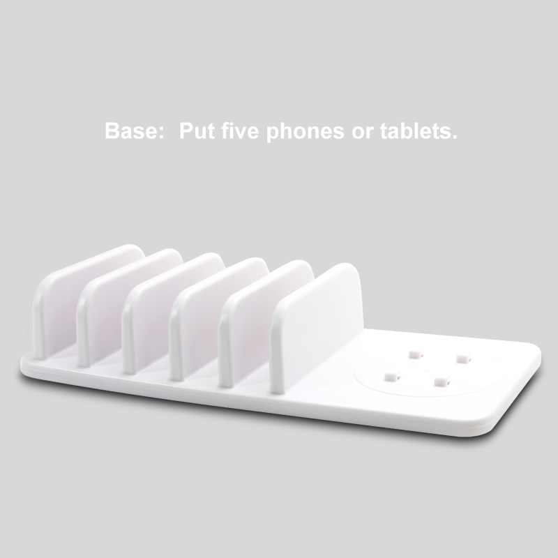 5 ports usb mobile charger with QC3.0 mushroom LED desk lamp