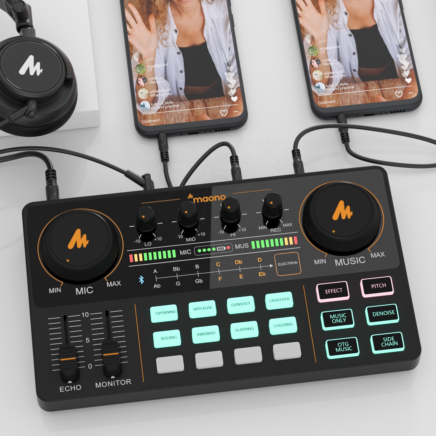 Звуковая карта в режиме реального времени аудио интерфейс звуковая карта Регулируемый аудио миксер