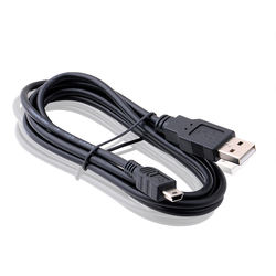 Preto 24AWG Mini USB Tipo UM Cabo de Cabo de Sincronização de Carga 5 Pin B Para O Carregador Do Telefone Da Câmera