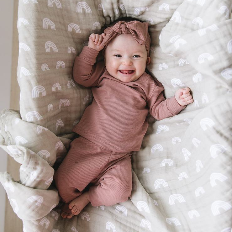 Детская одежда, детская пижама с накидкой на ногу, ребристая хлопковая Детская Пижама для выращивания