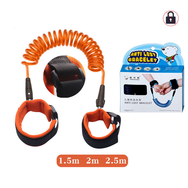 Дети анти-потерянный защитный зажим для запястий ребенка анти-потерянный защитный зажим для запястий Регулируемый малыша веревка ручной поводок