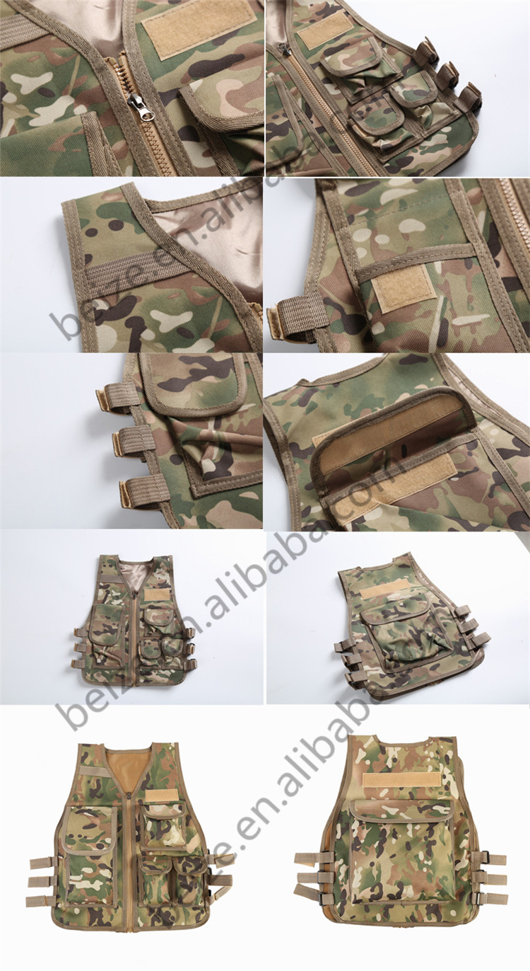 儿童战术背心尼龙射击狩猎molle服装cs训练防护背心