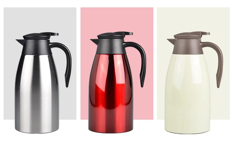 anti-slip stainless steel vacuum jug vacuum flask plastic handle