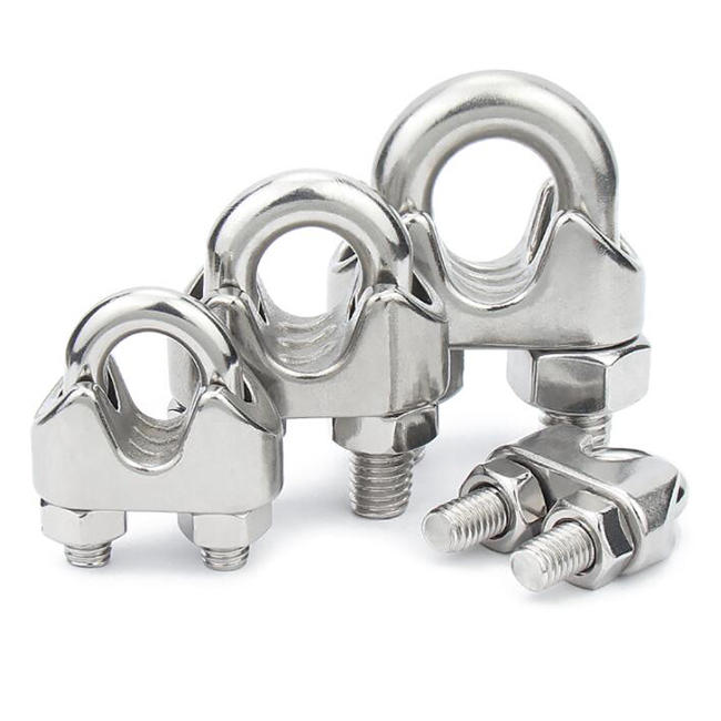 DIN741 Carbon Steel Wire Rope Clamp 304 Stainless Steel U-Bolt Wire ...