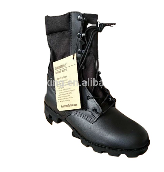 Армейские черные кожаные тактические ботинки