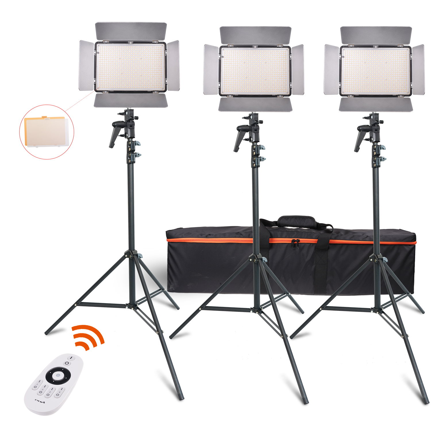 Travor TL-600S 3 in 1 fill in lamp video shooting panel lights led photography light kit