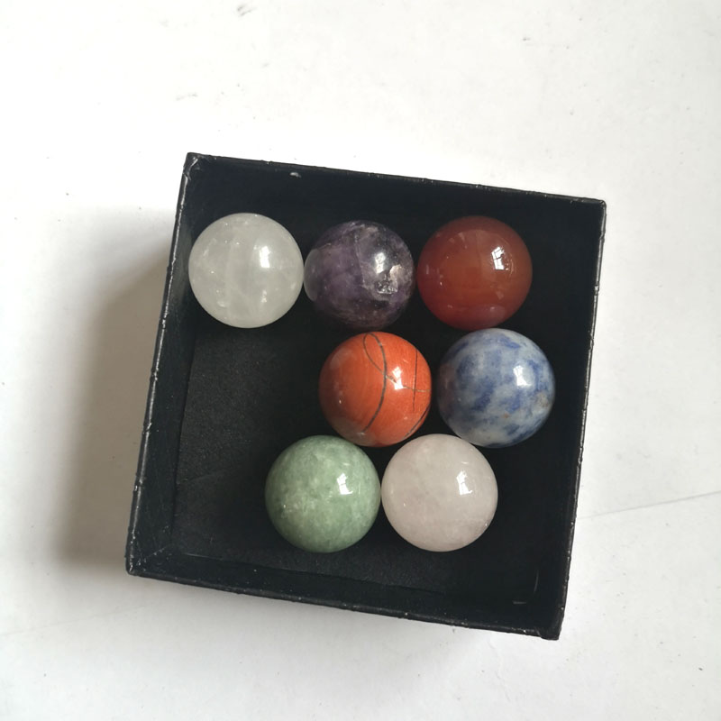20mm圆形珠子宝石什锦脉轮愈合套装 - buy agate gemstone pendant