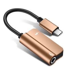 Type-C Jack Splitter Charging Flash Cable Converter Splitter Audio 3.5mm Headphone Aux Audio Charge Adapter
