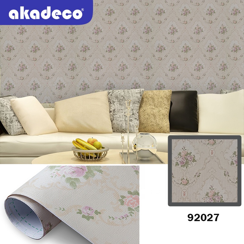 high quality EU REACH standard self adhesive waterproof bedroom TV background home decoration pvc wallpaper