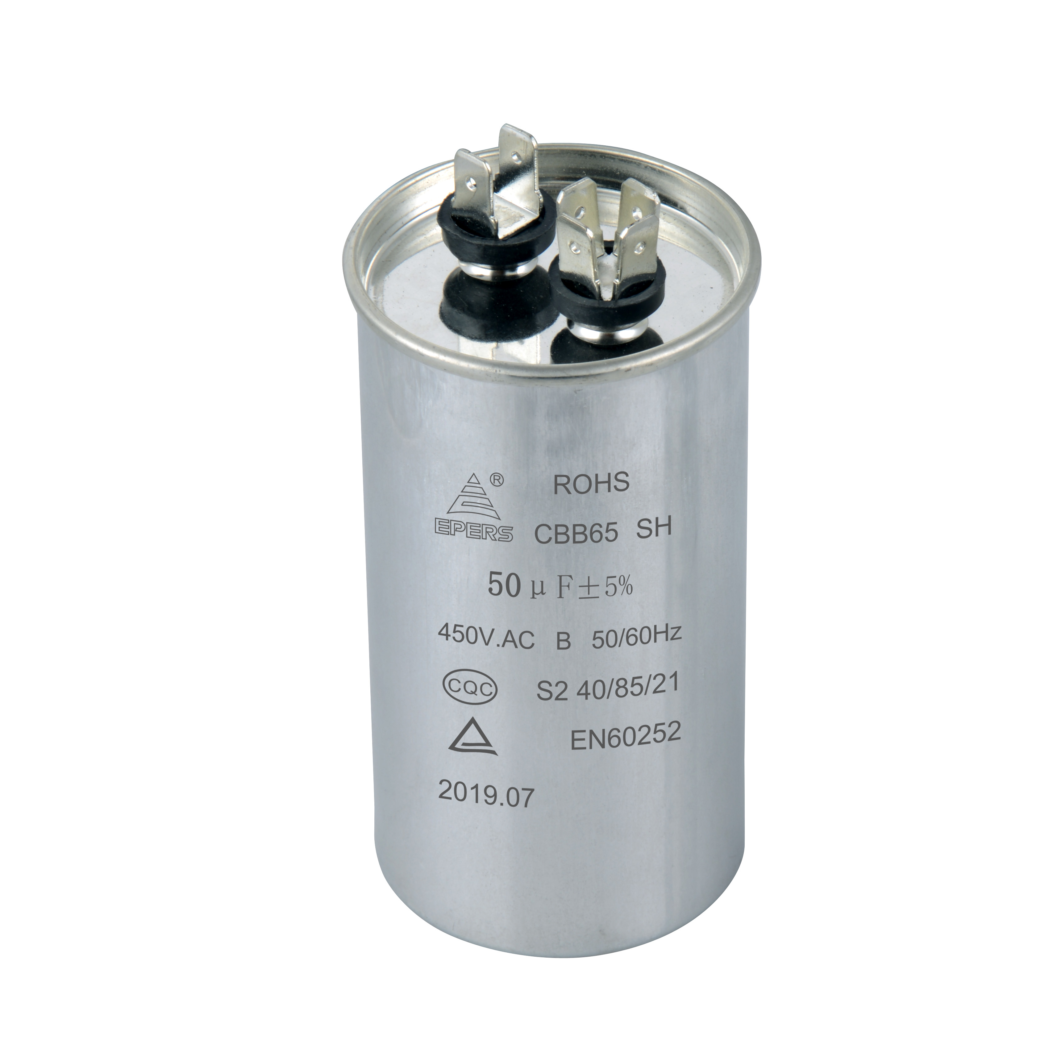 CBB61 450V AC 1uF-10uF Dual Insert Metallized Polypropylene Film Capacitors