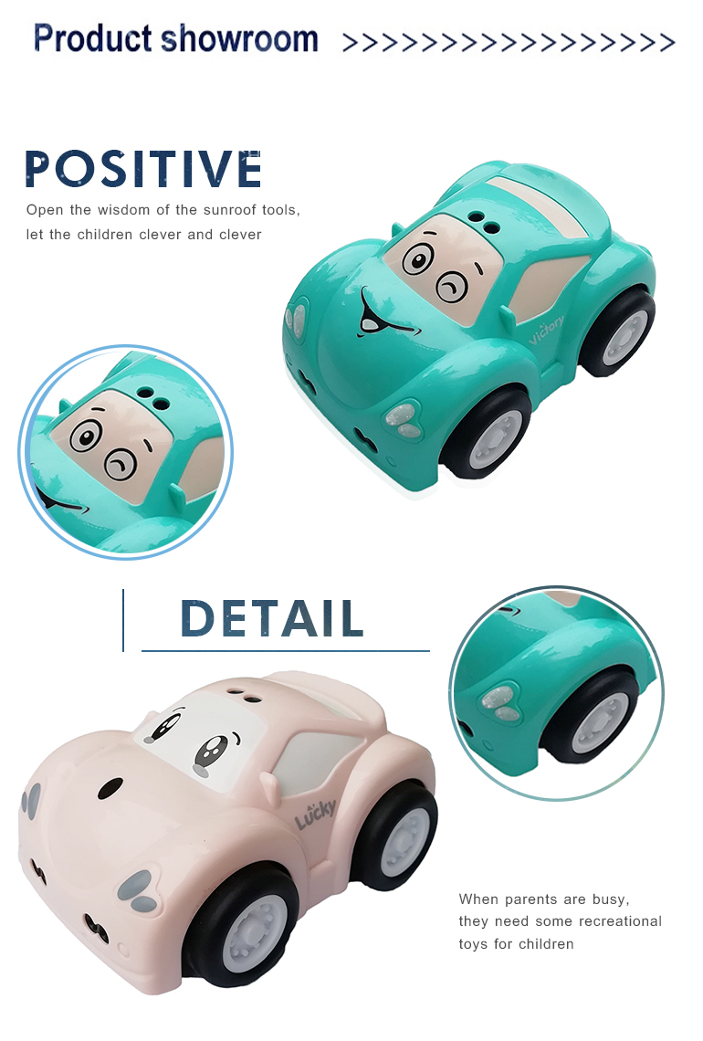 2022 New Coche Battery Operated Cartoon, 2 Function React Car Toys Magic