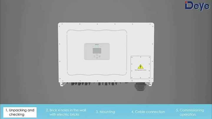 Deye Three Phase 100kW 110kW on Grid Solar Inverter SUN-100K/110K-G03 ...