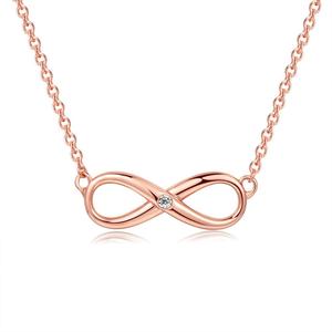 Encanto de exquisita Moda Collar Colgante de Infinito número de suerte 8 para De mujer
