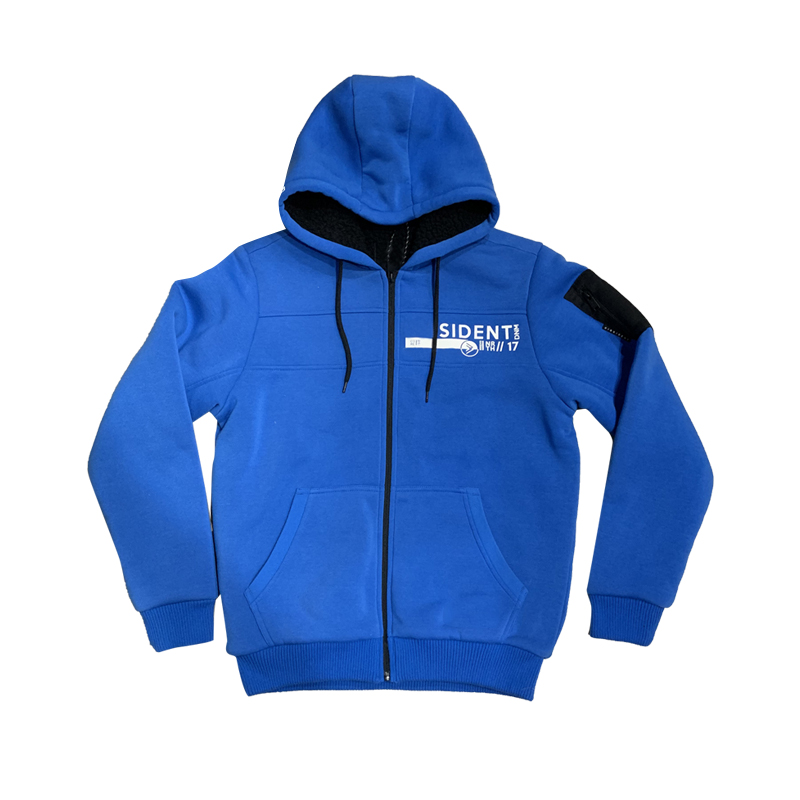 Мужская осенне-зимняя трикотажная толстовка на молнии с капюшоном