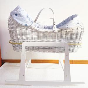 wicker moses basket and stand