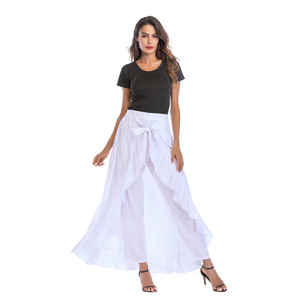 pants with skirt overlay plus size