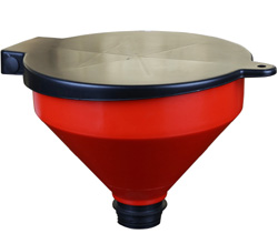 1 1/2 Quart Yellow Double Capped Plastic Transmission Funnel