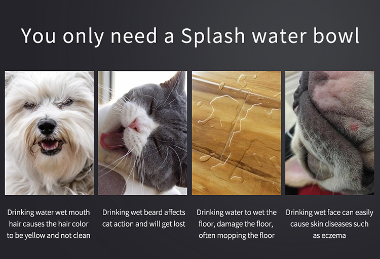Road Refresher No Spill Dog Water Bowl Not Wet Mouth Wet Beard Pet Dog Bowl Water Splash Prevent Buoyant Force Bowl