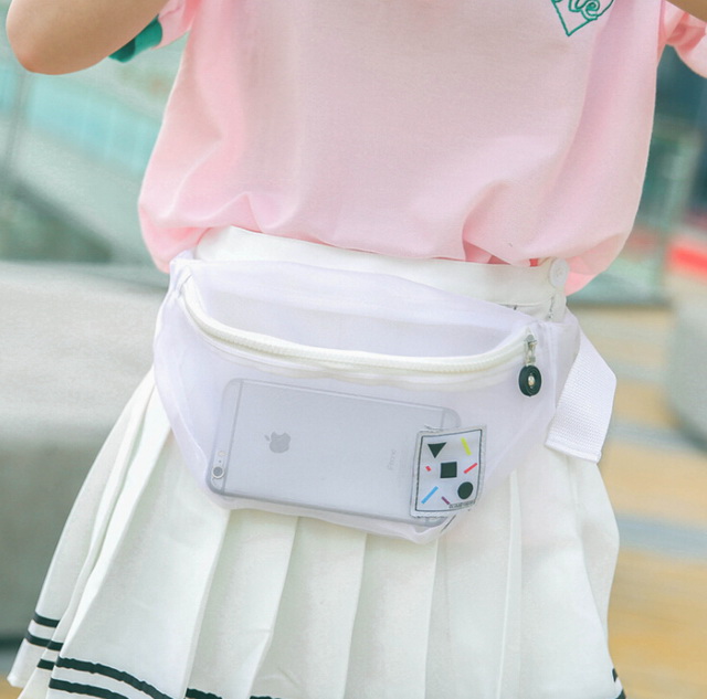 Marsupio marsupio da esterno per marsupio hippack in rete di poliestere nero per donna