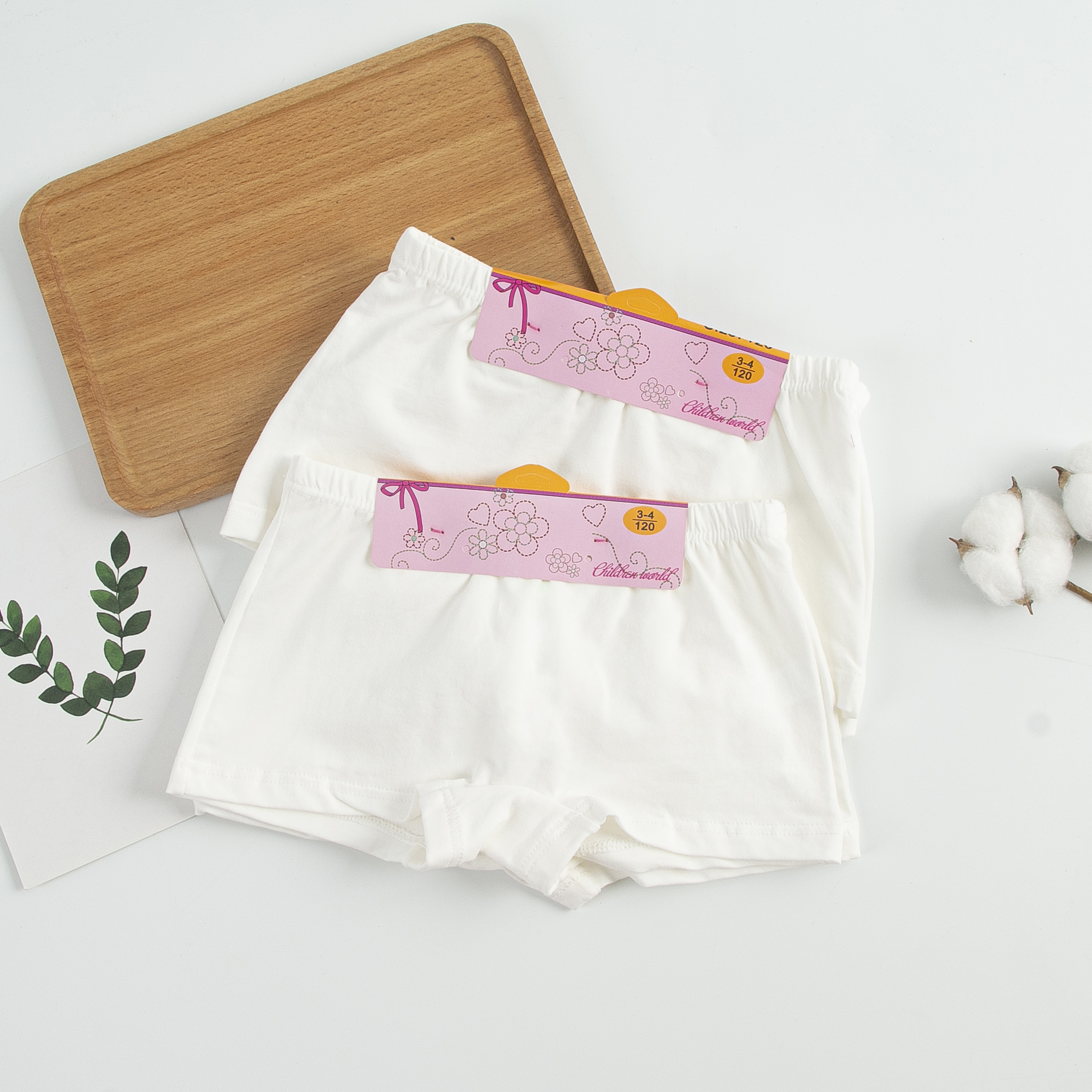 Оптовая продажа с фабрики, нижнее белье для девочек, чистые белые шорты-боксеры, хлопковые шорты