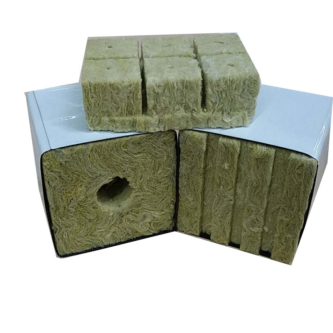 30 x PREMIUM GRODAN WRAPPED ROCKWOOL CUBES 75MM x 75MM WITH HOLE ROCK WOOL