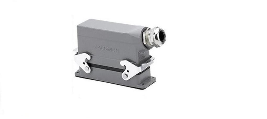 Rechteckiger HDC-HE-24 Steckverbinder – 24-polig, 500V/16A, IP65, Alu-Druckguss, Schraubtechnik, Für Industrieautomation