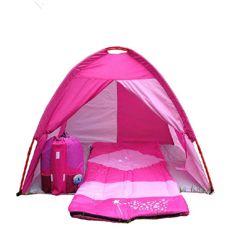 kids tent with sleeping bag children kids camping play set
