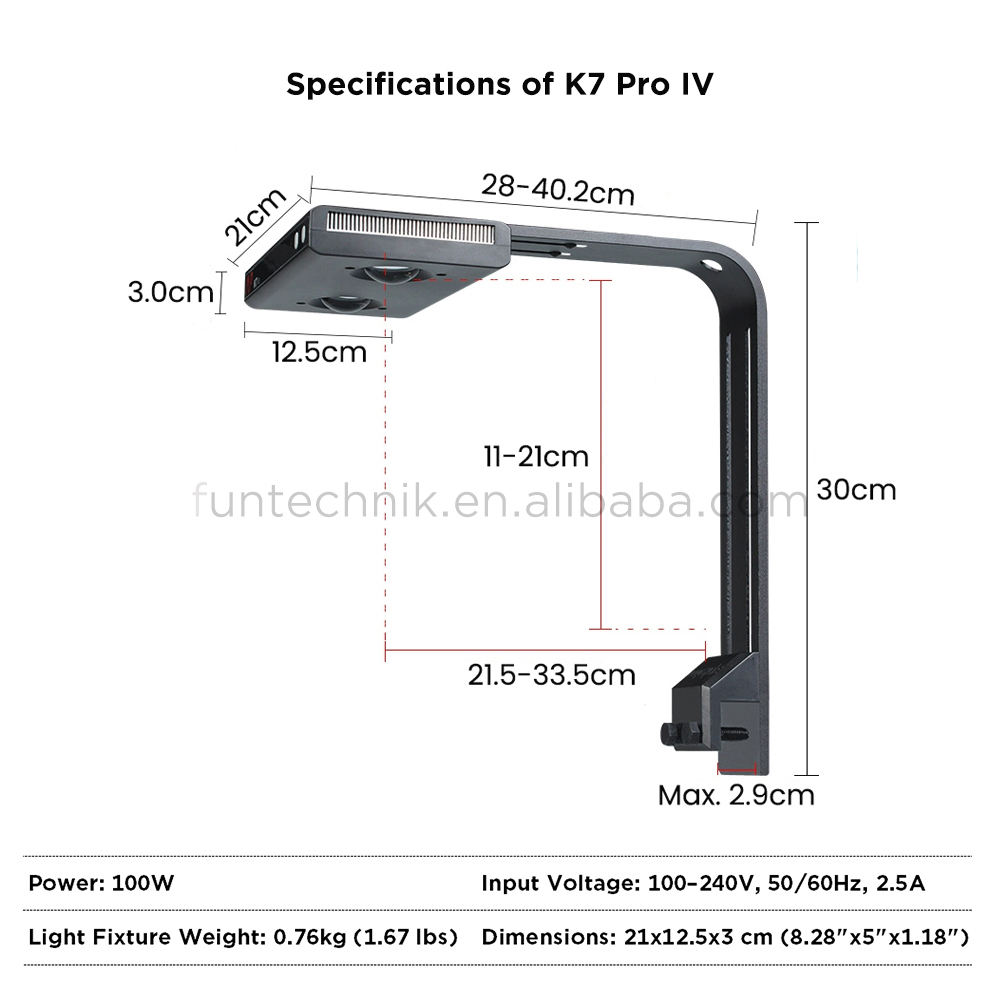 新登場 NooPsyche K7 Pro V4 高性能LEDライト - サンゴの成長と鮮やか 