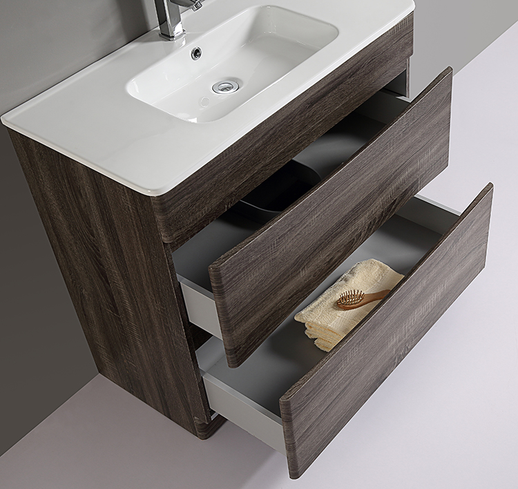 Australian style free standing MDF melamine bathroom furniture drawer cabinet