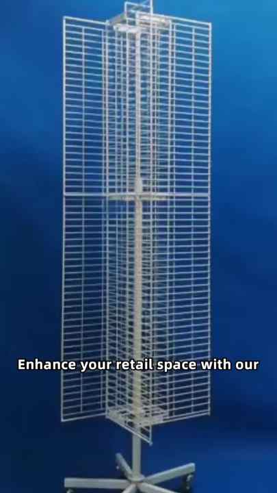 Revolving Store Fixture Universal Retail Store Fixture Mobile Iron Steel Wire Grid Wall Panel ...