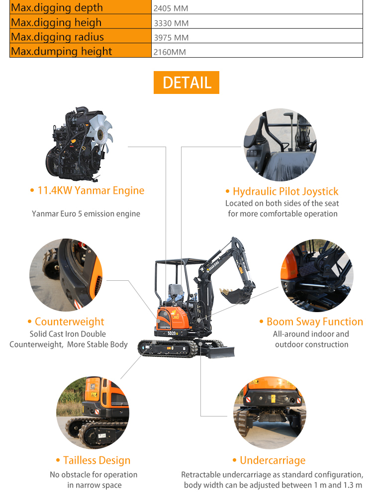 Hydraulic 0.8 2 ton 1 ton mini excavator with cheap prices for sale 1.8 ton digger with hammer auger for sale