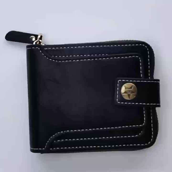 Venta al por mayor de billetera con cremallera retro de los