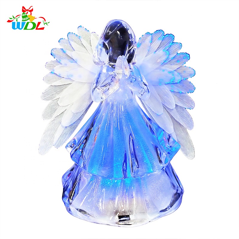 Christmas Gift Party Decorations Other Home Decor Colorful Night Light Led Flashing Tabletop Praying Angel Decoration For Sale Buy Angel Statue For Home Decor Beautiful Glass Angels Ornament Resin Craft Angel Figurine